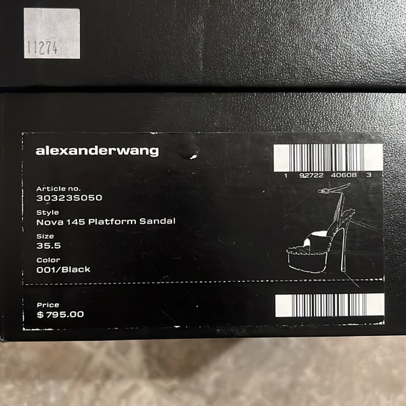 Alexander Wang Nova Ankle Strap 145 Studded Platform High Heel Sandals 35.5 NEW - Picture 12 of 16